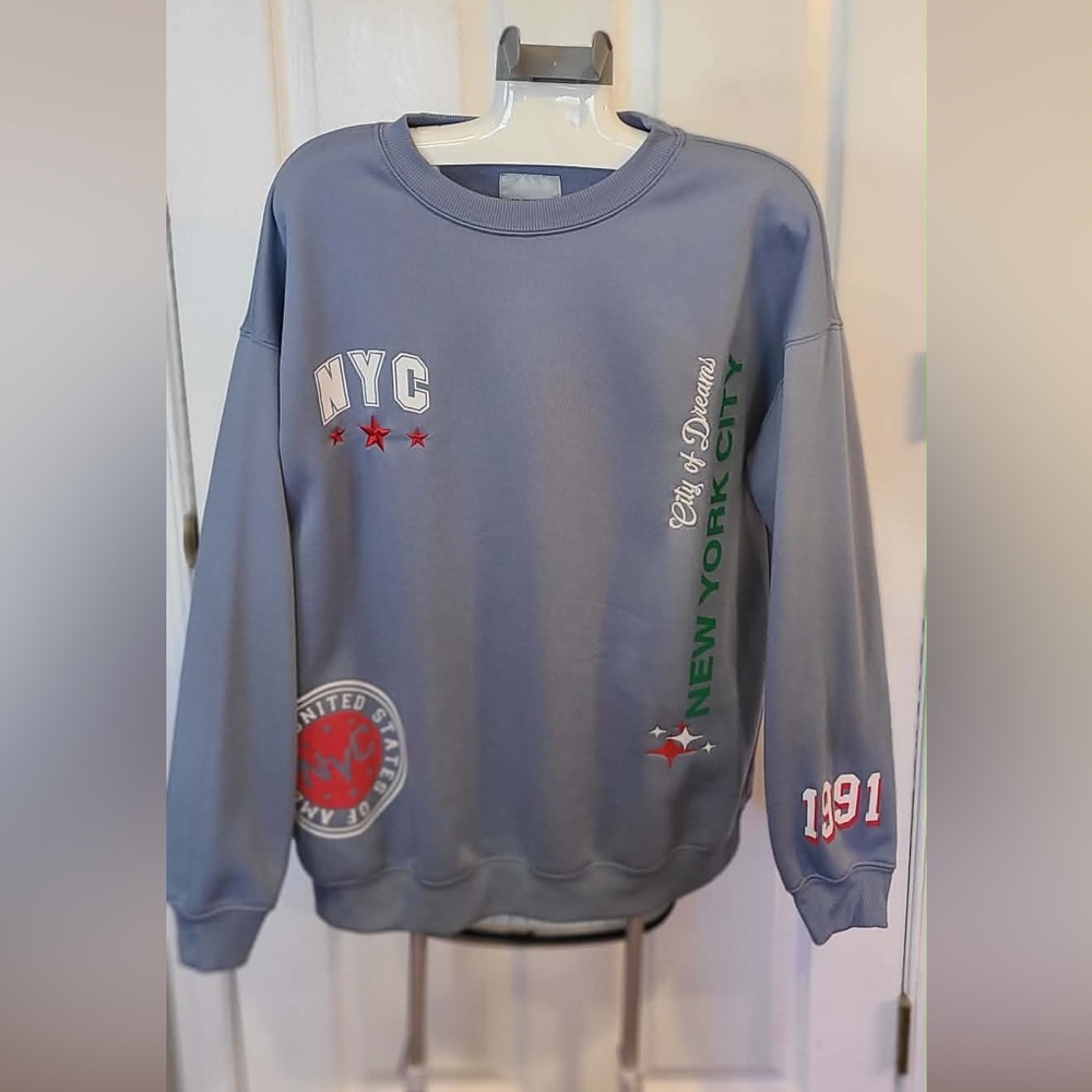 NYC Graphic Women's Sweatshirt in Blue
